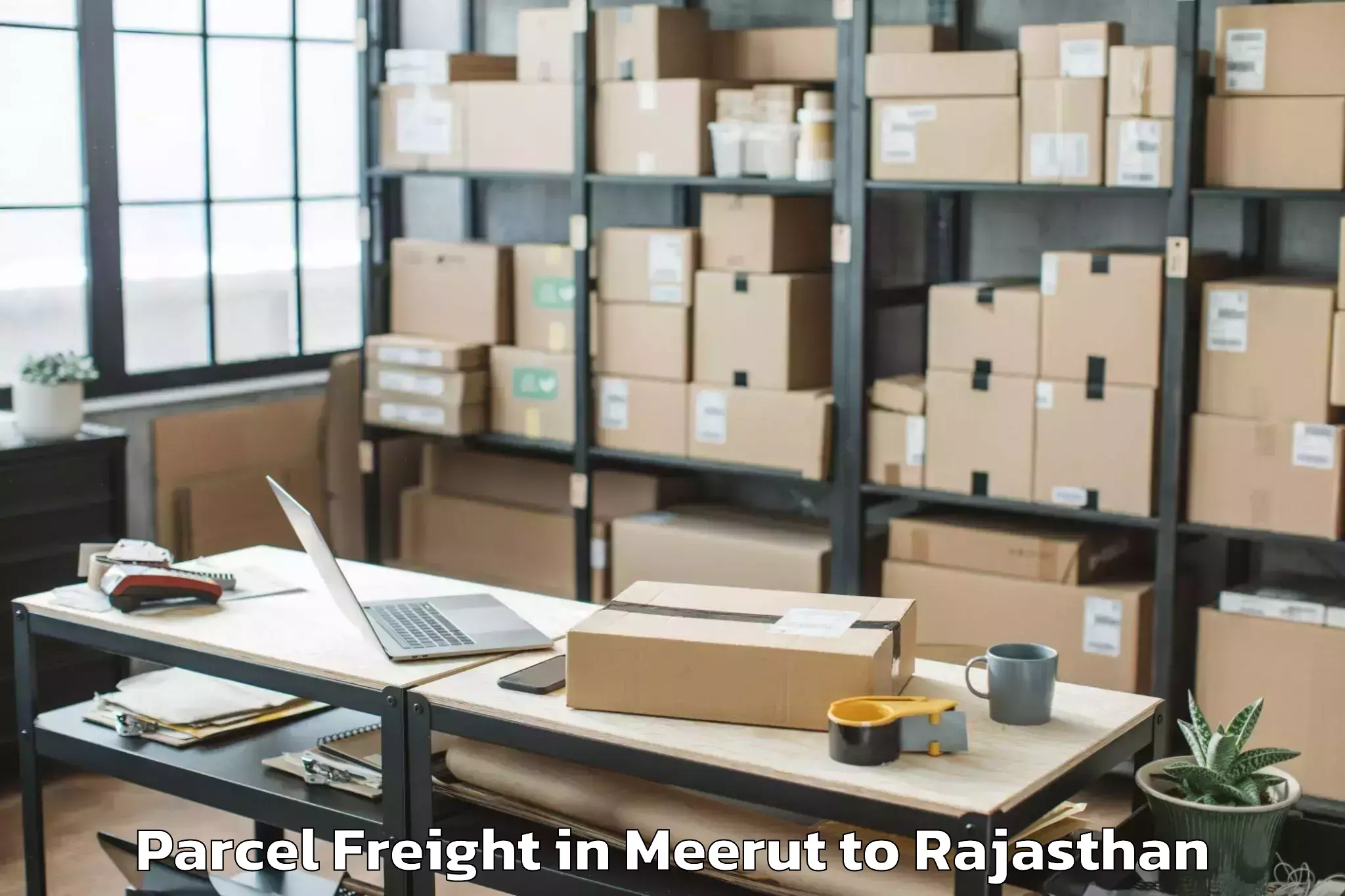 Meerut to Ladnun Parcel Freight Booking